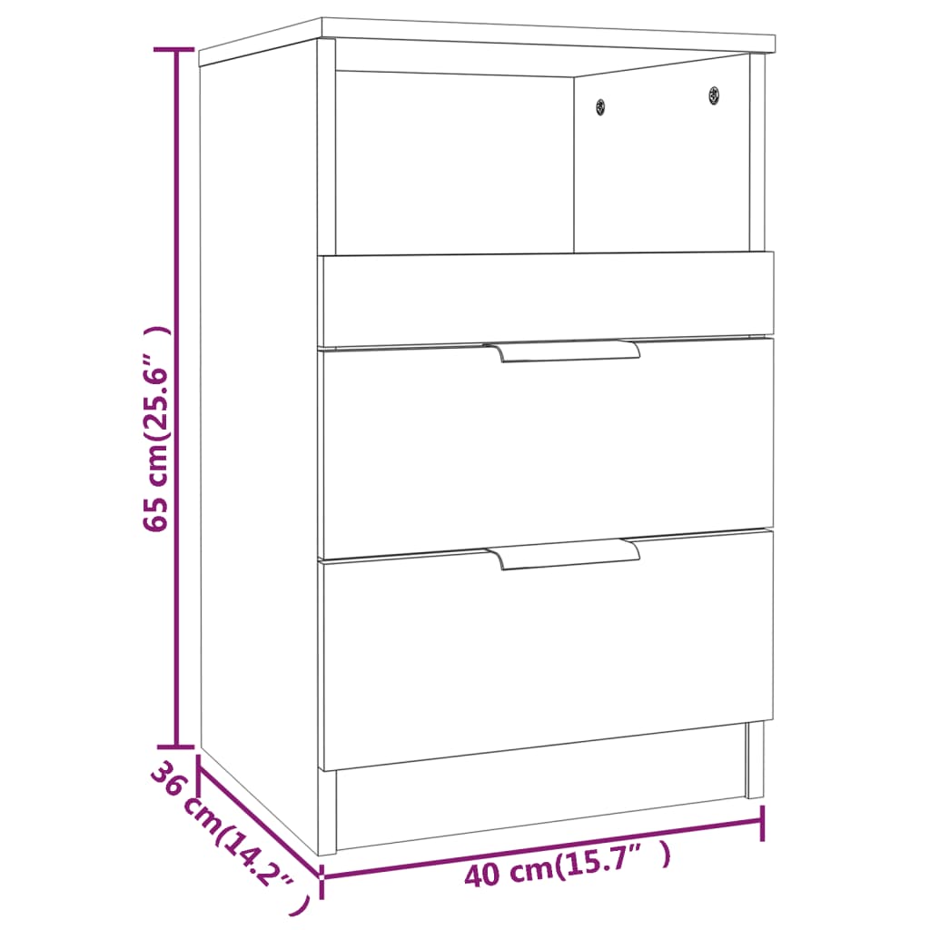 Tables de chevet 2 pcs en bois travaillé