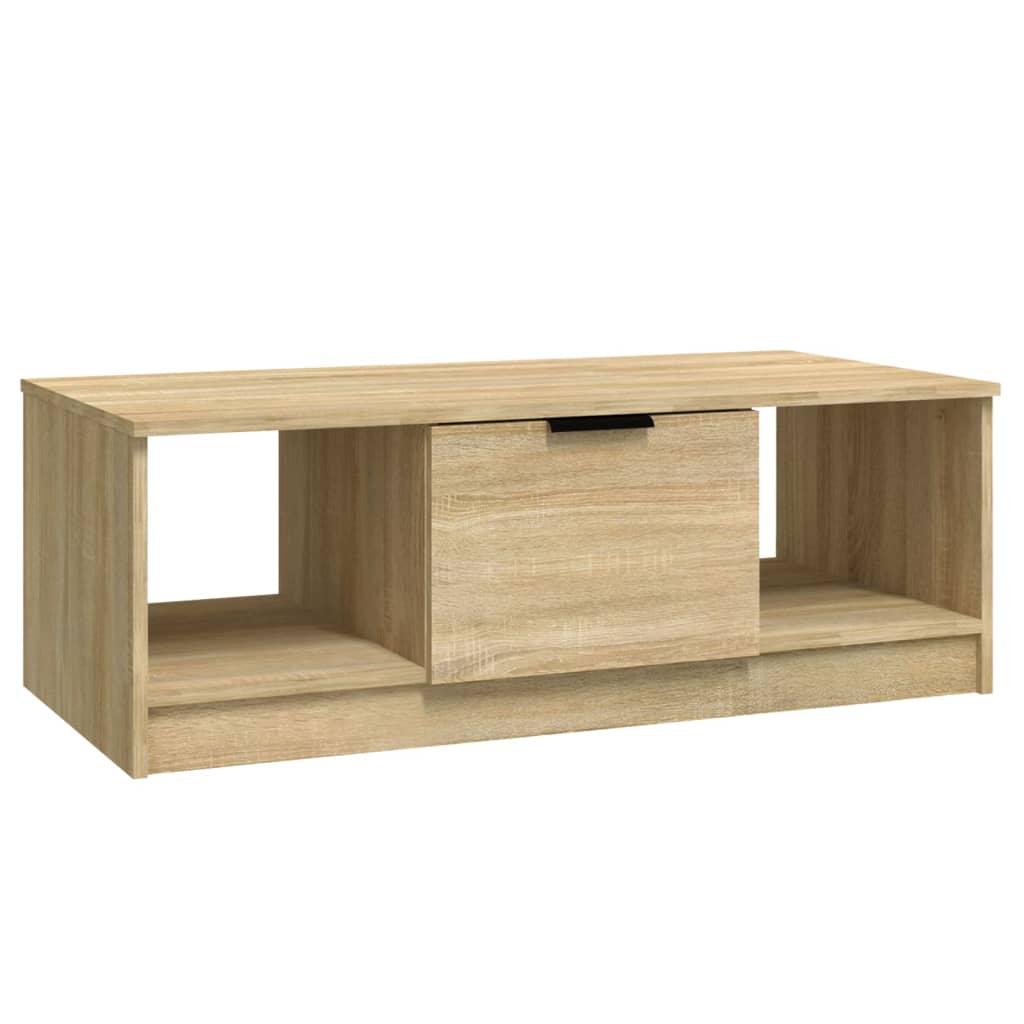 Table basse 102x50x36 cm en bois travaillé