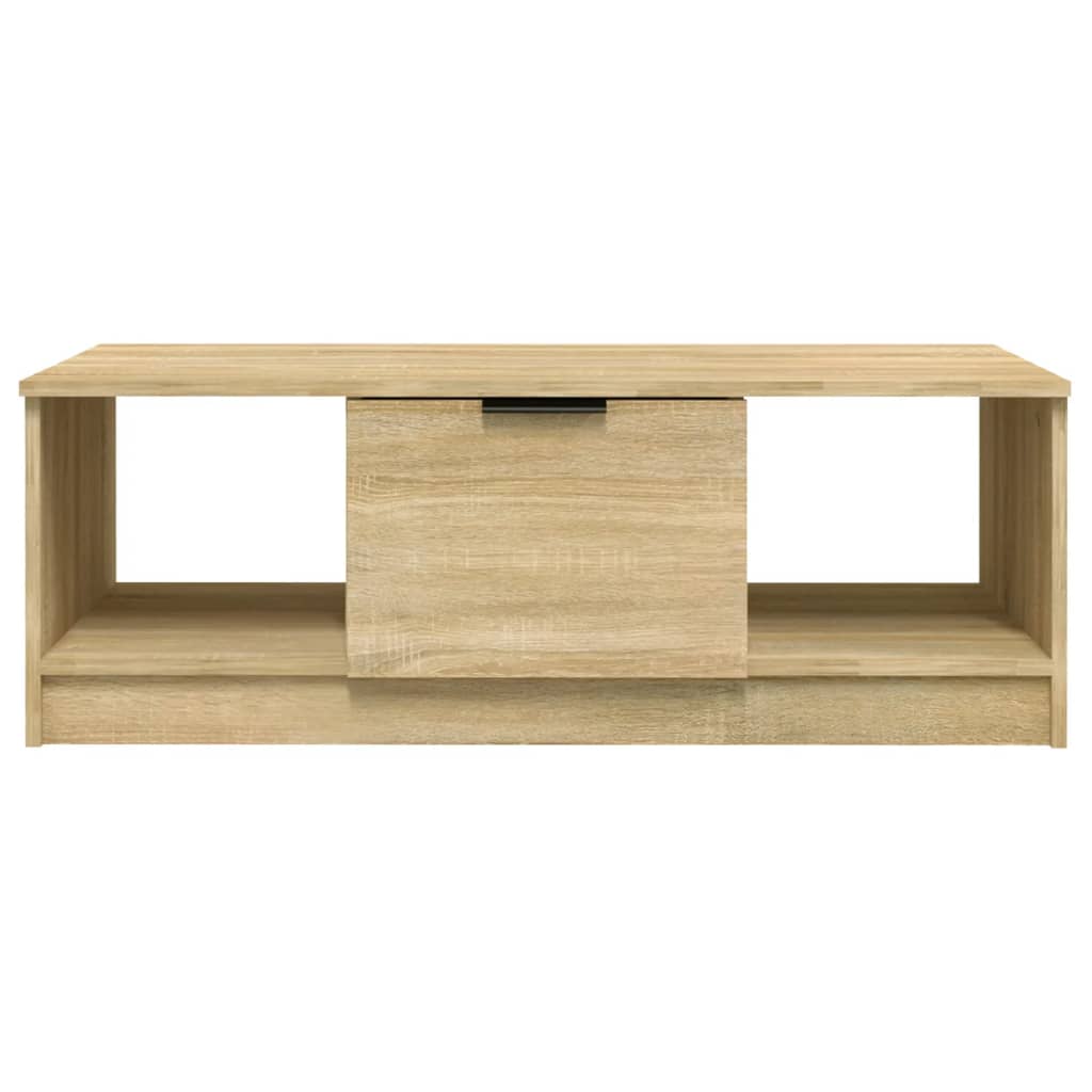 Table basse 102x50x36 cm en bois travaillé