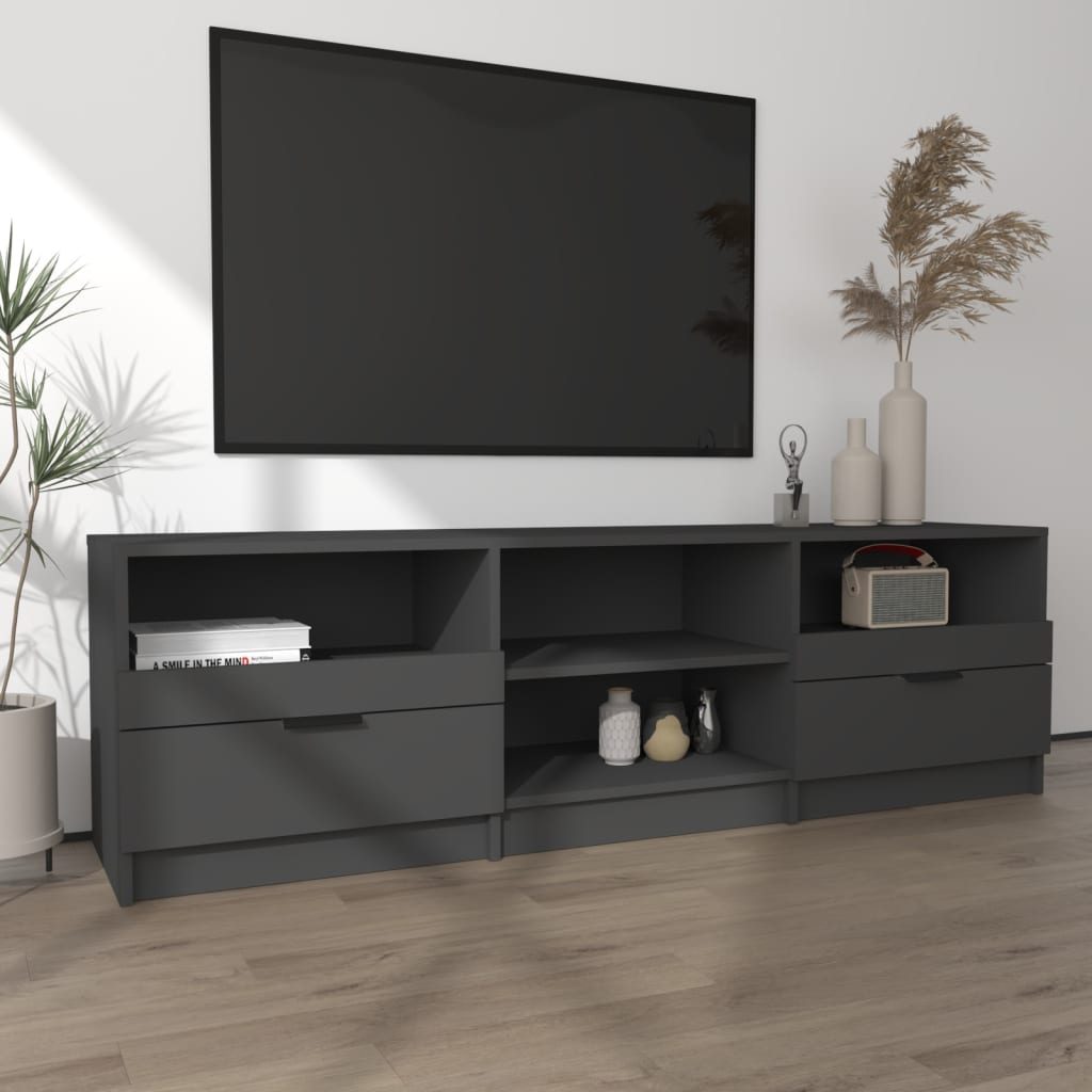 Meuble TV 150x33,5x45 cm ouvré en bois couleur chêne