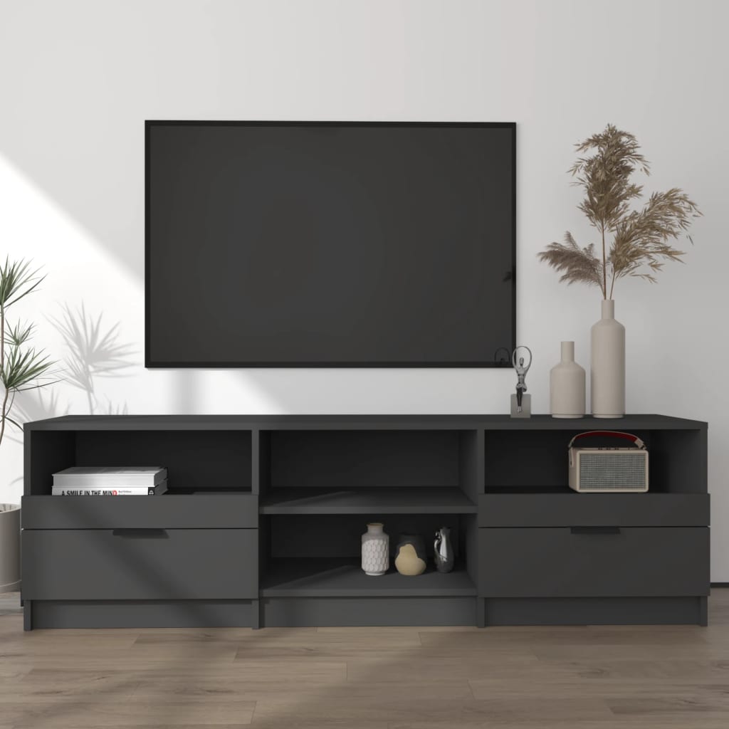 Meuble TV 150x33,5x45 cm ouvré en bois couleur chêne