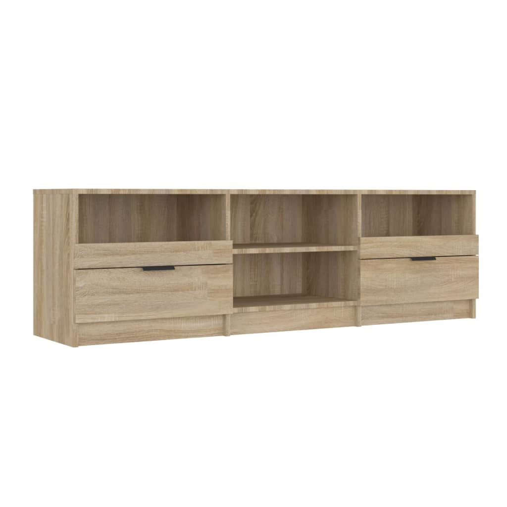 Meuble TV 150x33,5x45 cm ouvré en bois couleur chêne