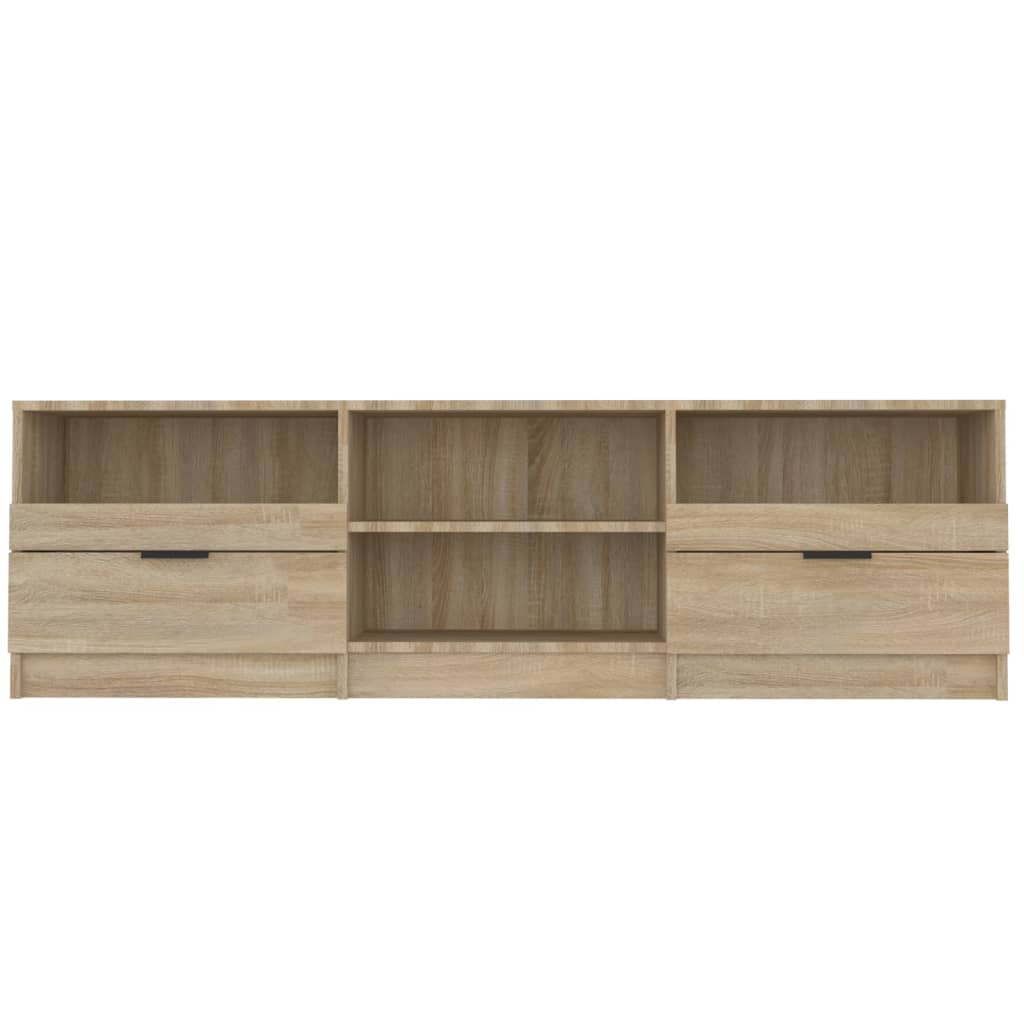 Meuble TV 150x33,5x45 cm ouvré en bois couleur chêne