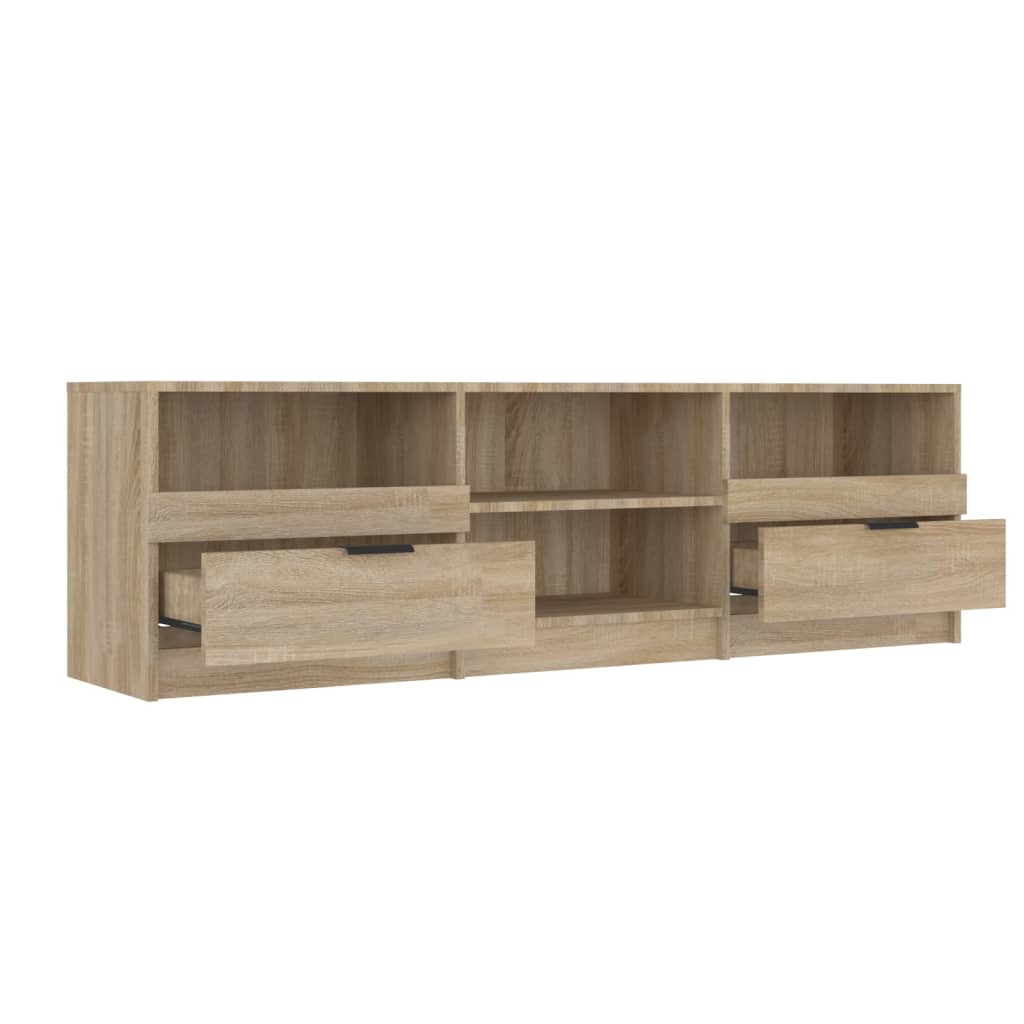 Meuble TV 150x33,5x45 cm ouvré en bois couleur chêne