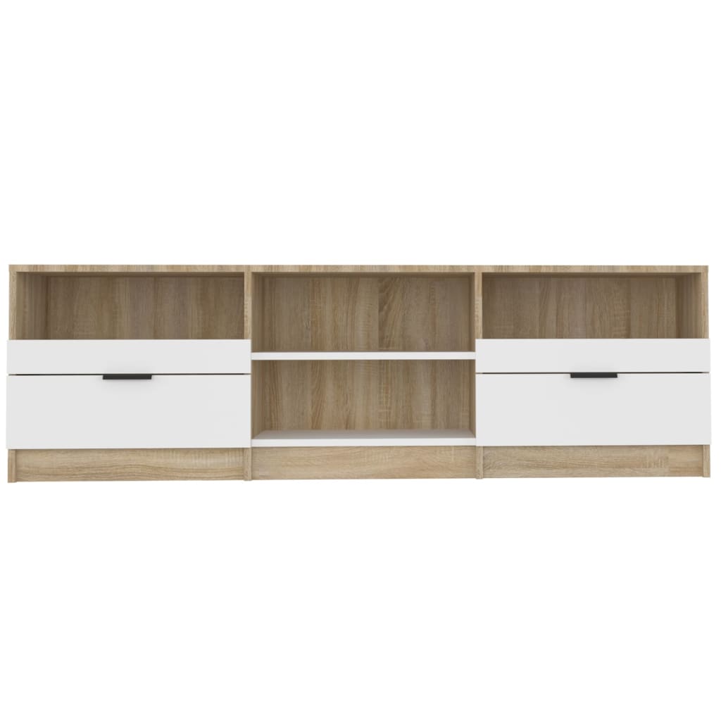 Tv-meubel 150x33,5x45 cm bewerkt hout eikenkleurig