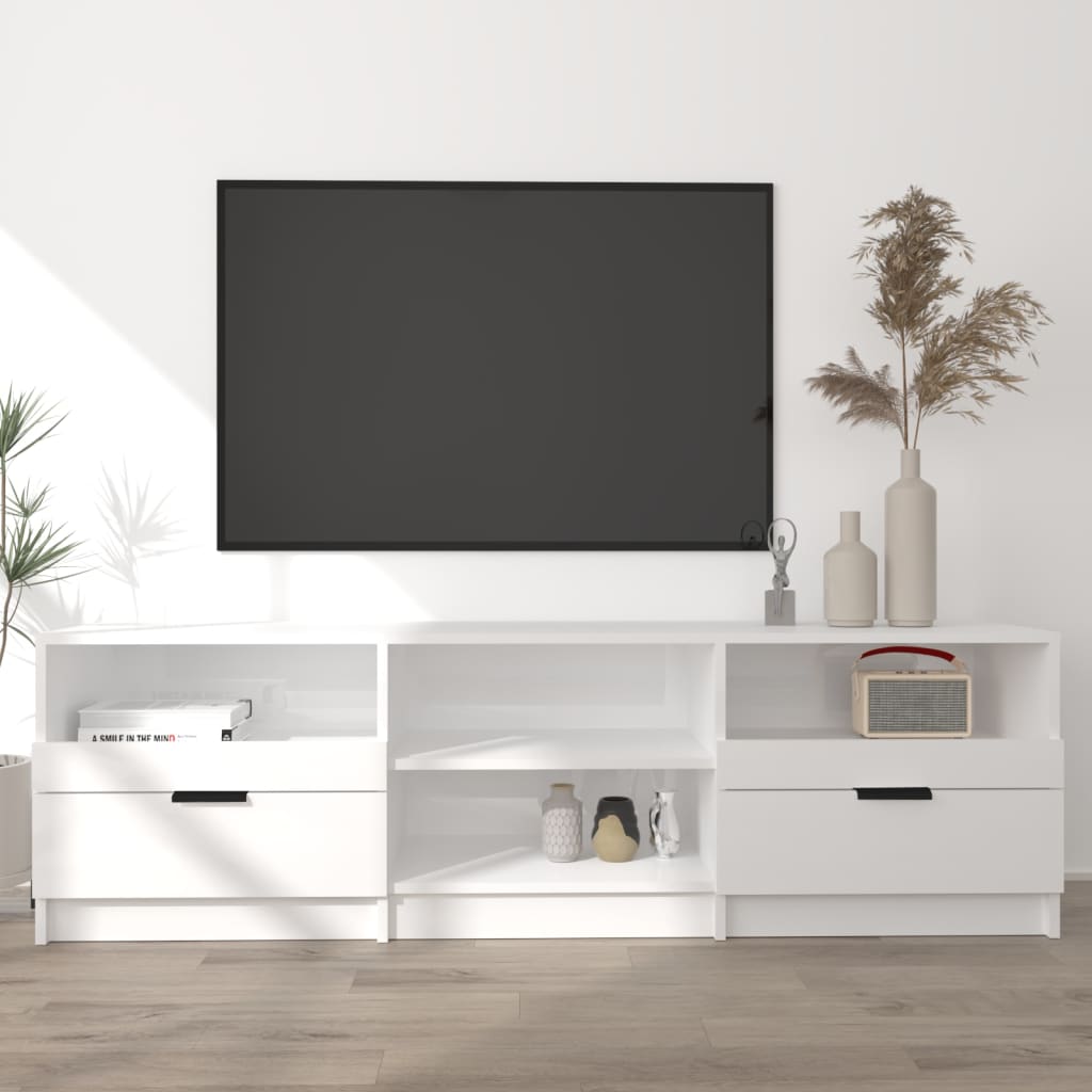 Meuble TV 150x33,5x45 cm ouvré en bois couleur chêne