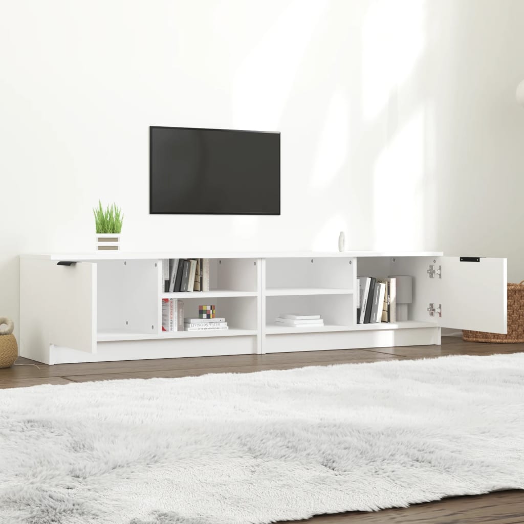 Meuble TV 80x35x36,5 cm en bois travaillé