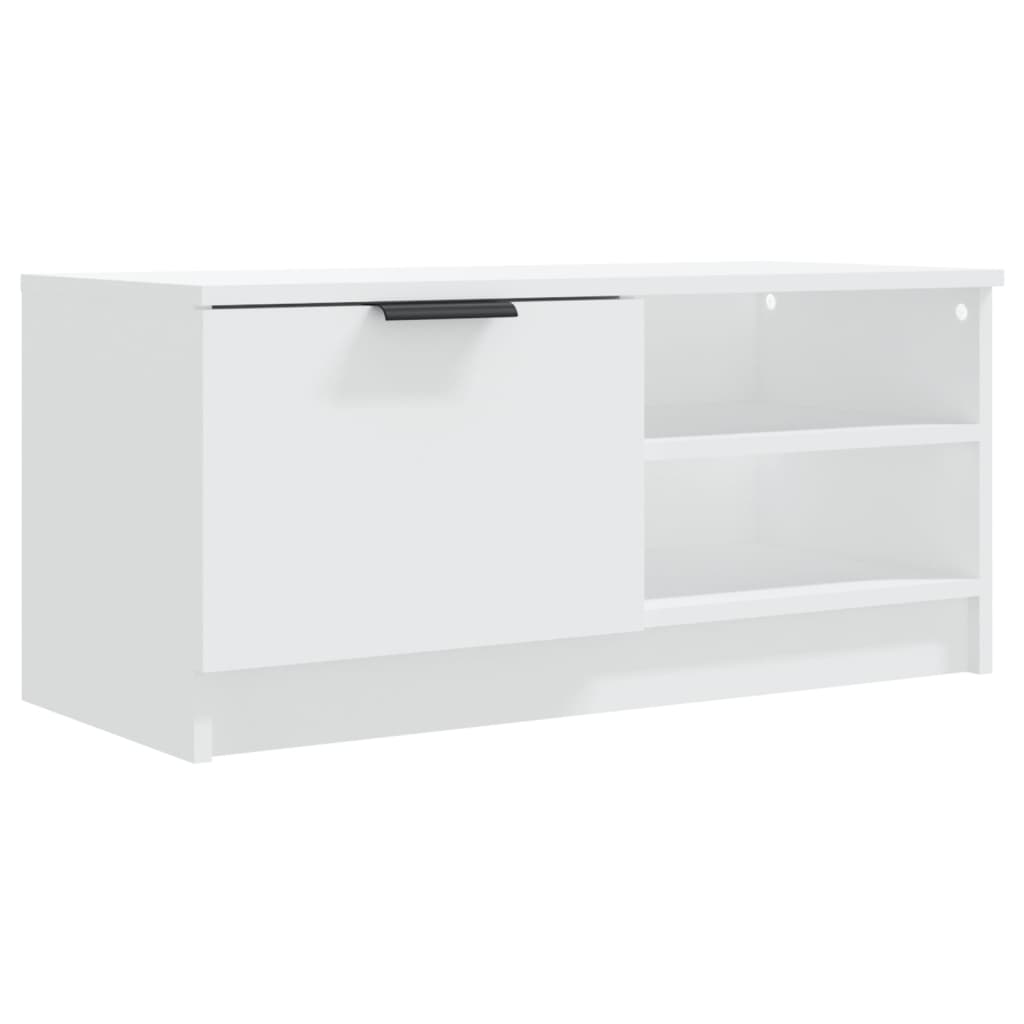 Meuble TV 80x35x36,5 cm en bois travaillé