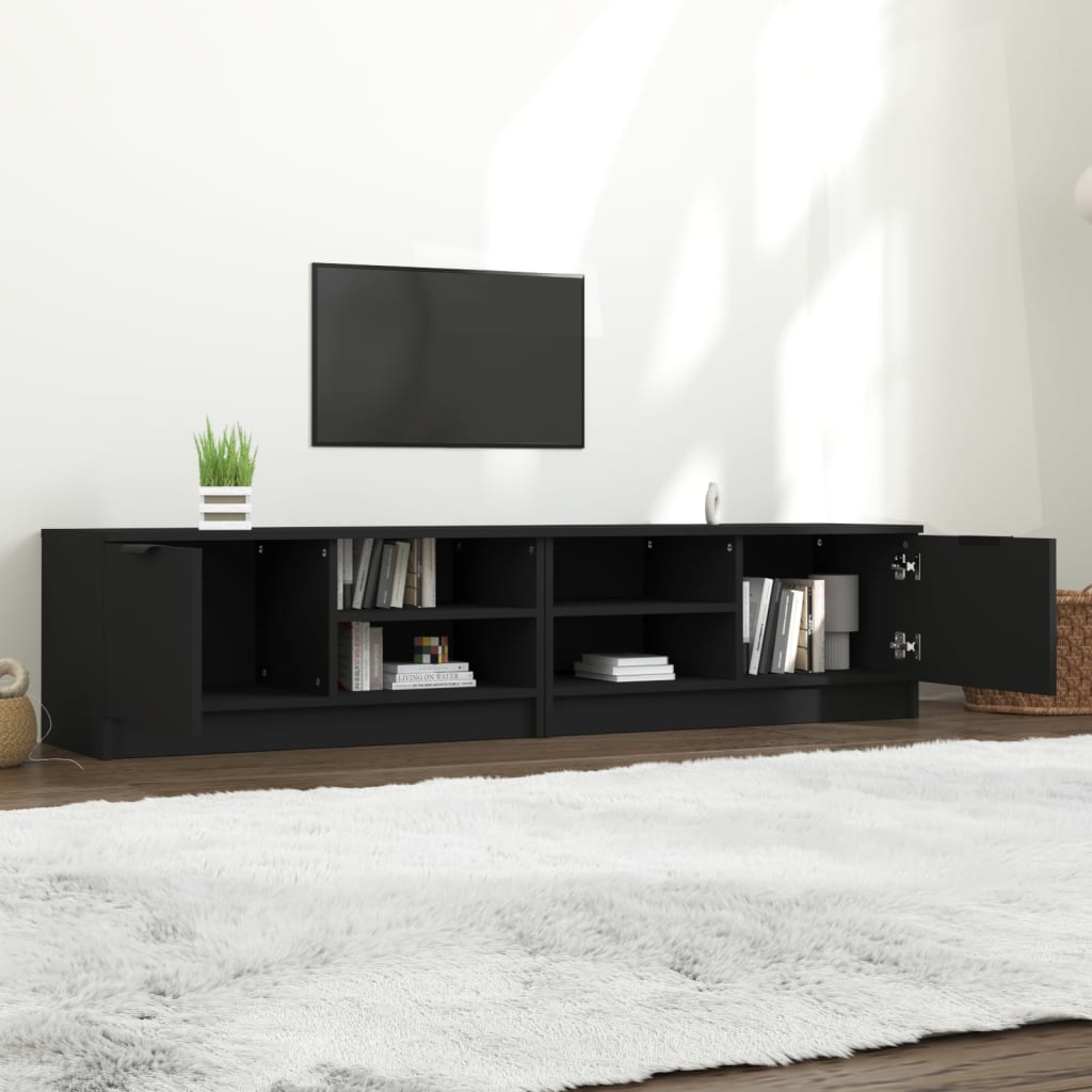 Meuble TV 80x35x36,5 cm en bois travaillé