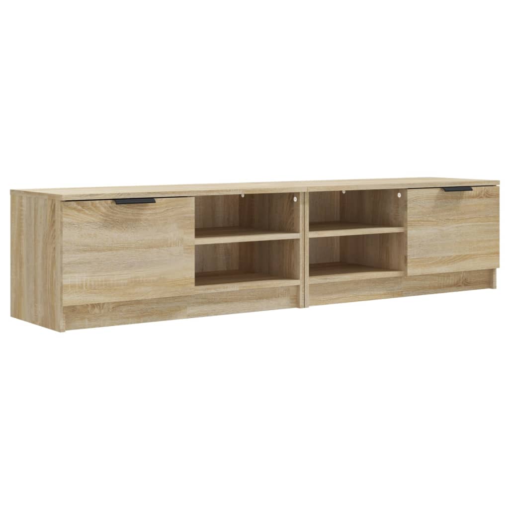 Meuble TV 80x35x36,5 cm en bois travaillé