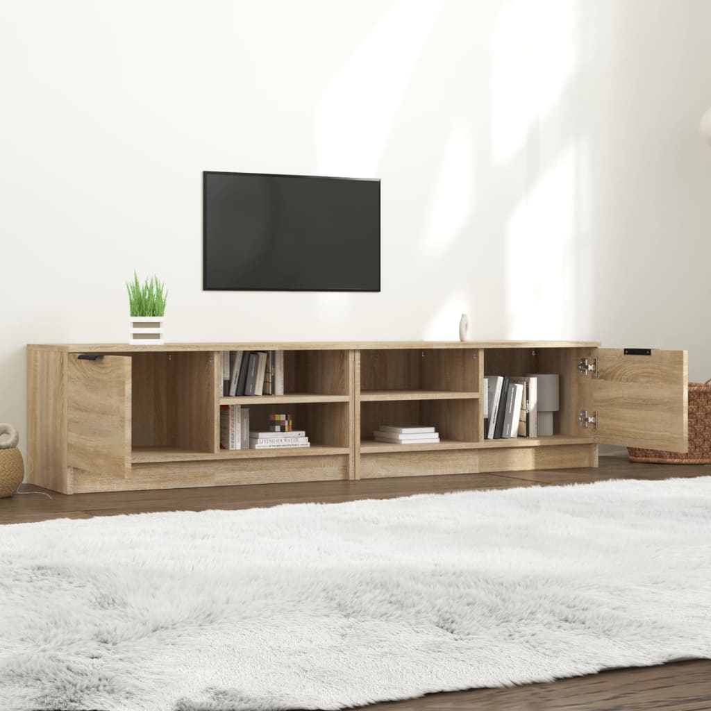 Tv-meubel 80x35x36,5 cm bewerkt hout