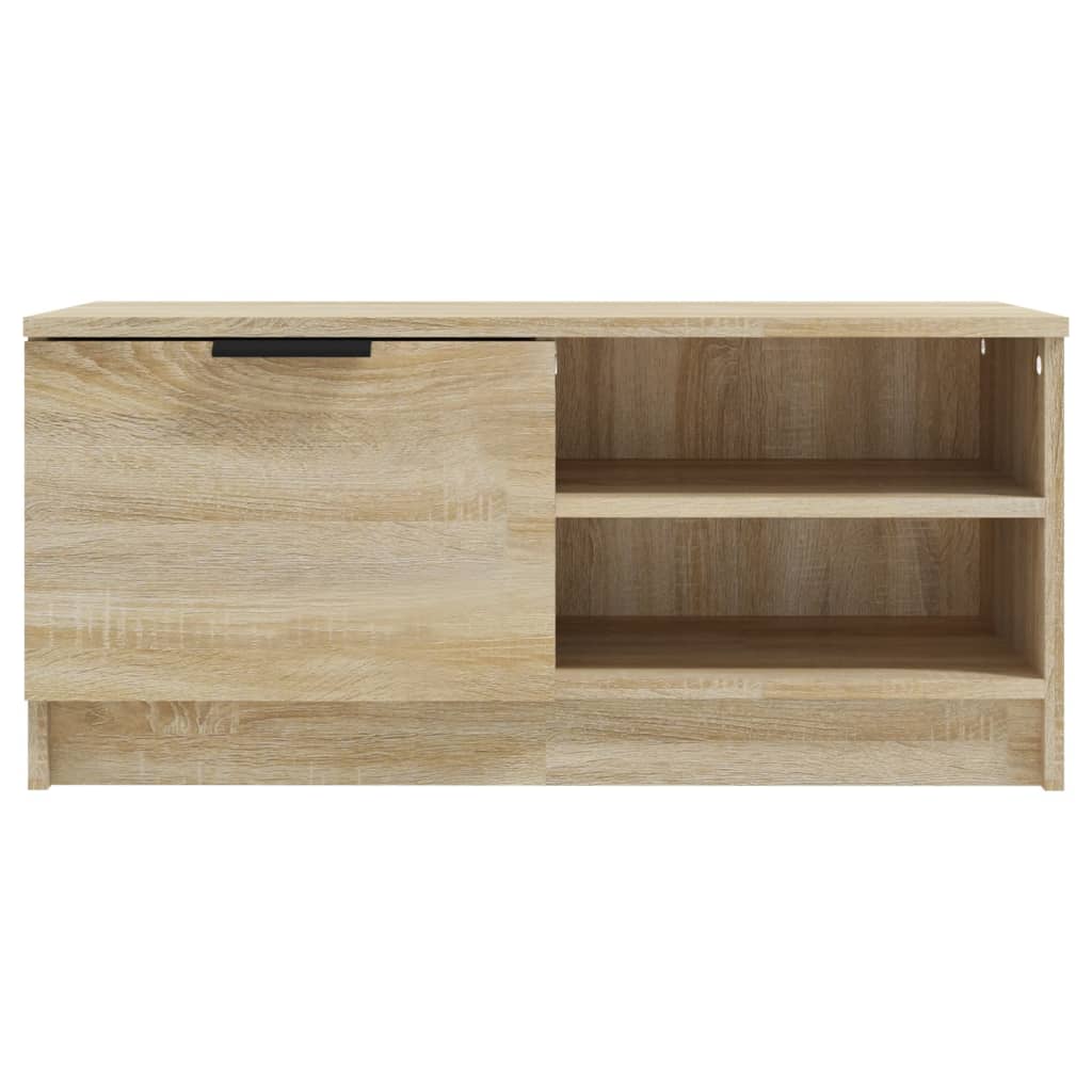 Meuble TV 80x35x36,5 cm en bois travaillé