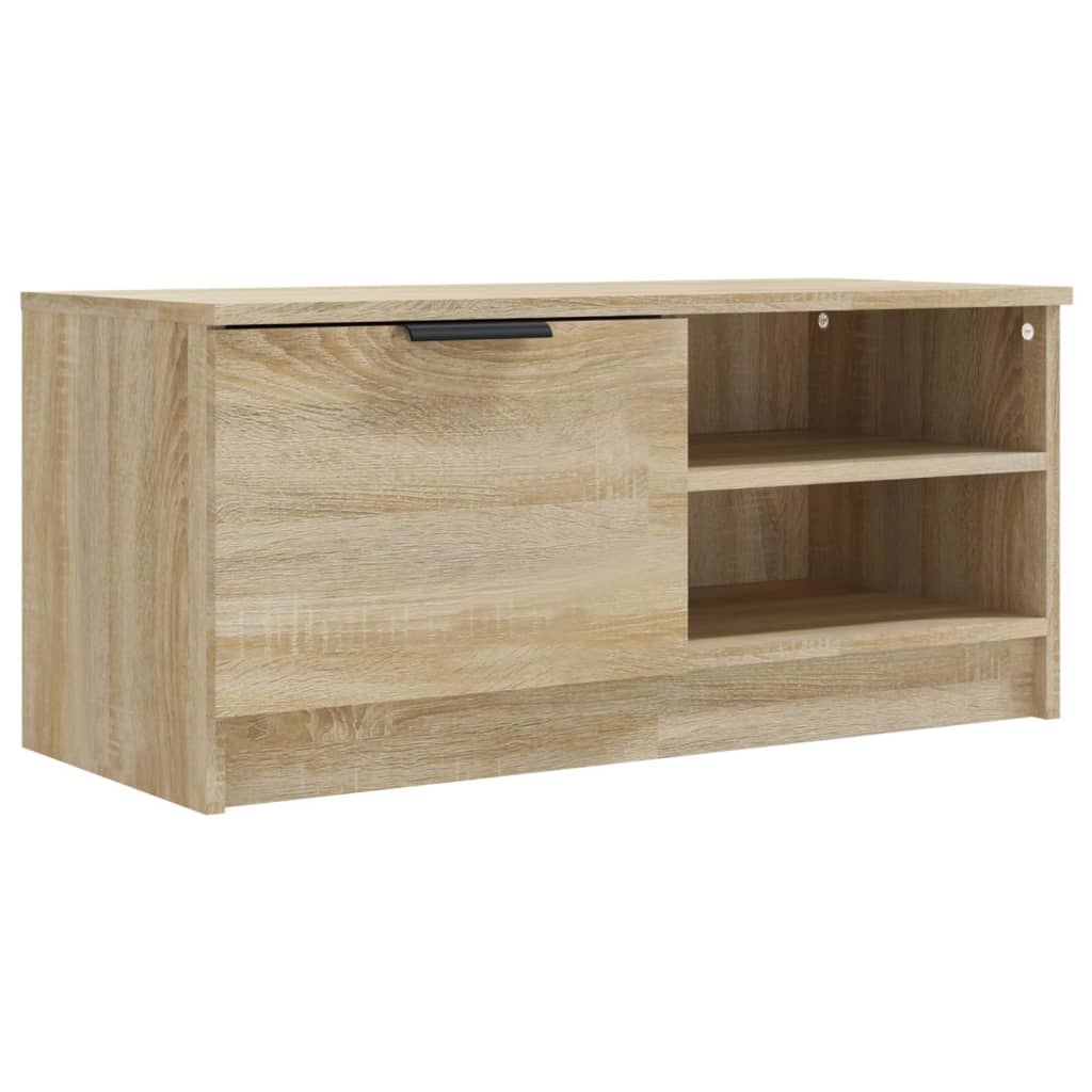 Meuble TV 80x35x36,5 cm en bois travaillé