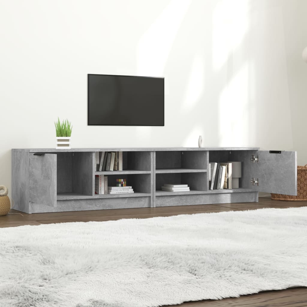 Meuble TV 80x35x36,5 cm en bois travaillé