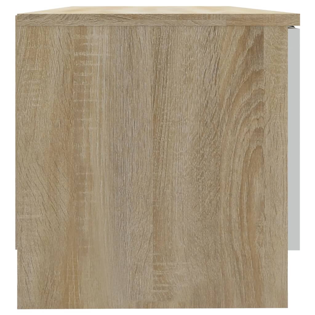 Meuble TV 80x35x36,5 cm en bois travaillé