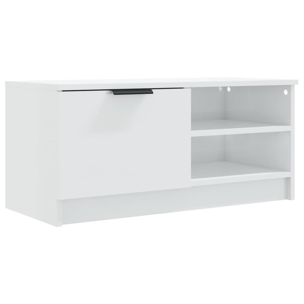 Meuble TV 80x35x36,5 cm en bois travaillé