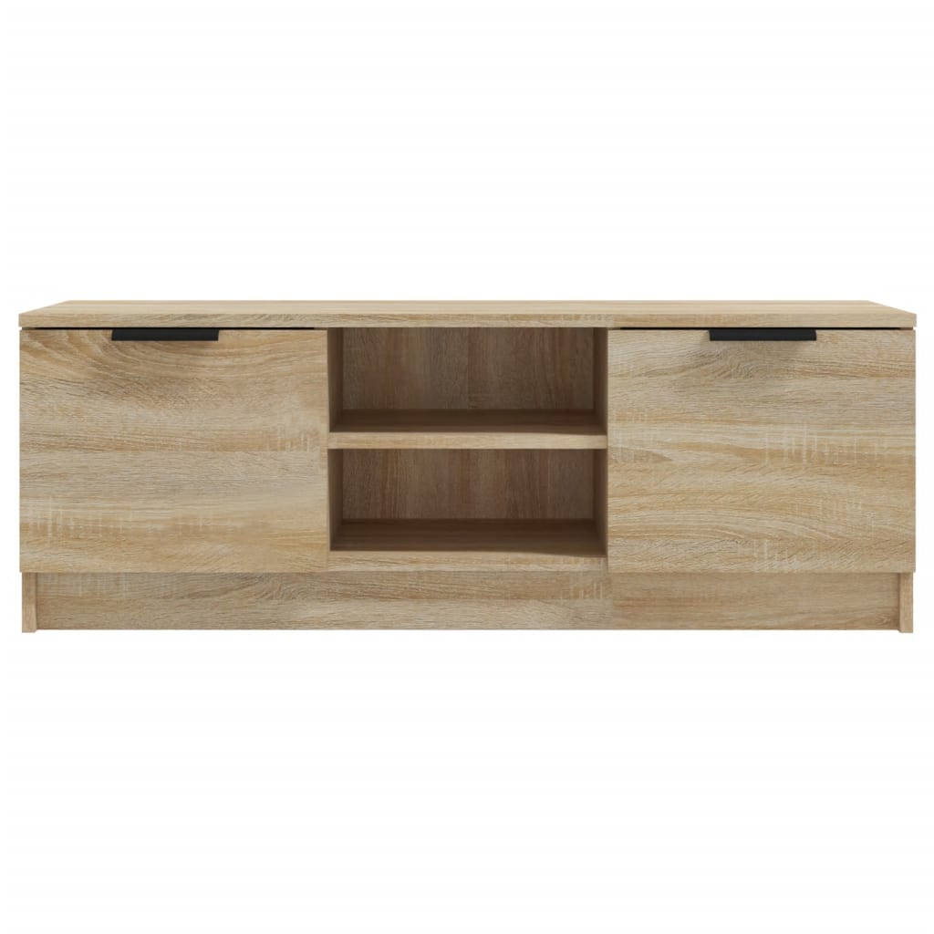 Tv-meubel 102x35x36,5 cm bewerkt hout eikenkleurig