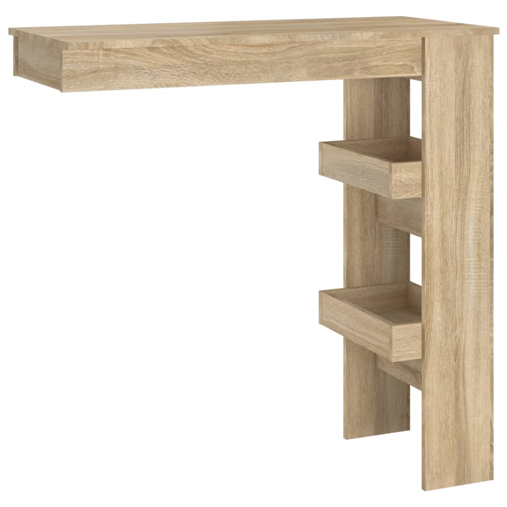 Table de bar murale 102x45x103,5 cm bois fini