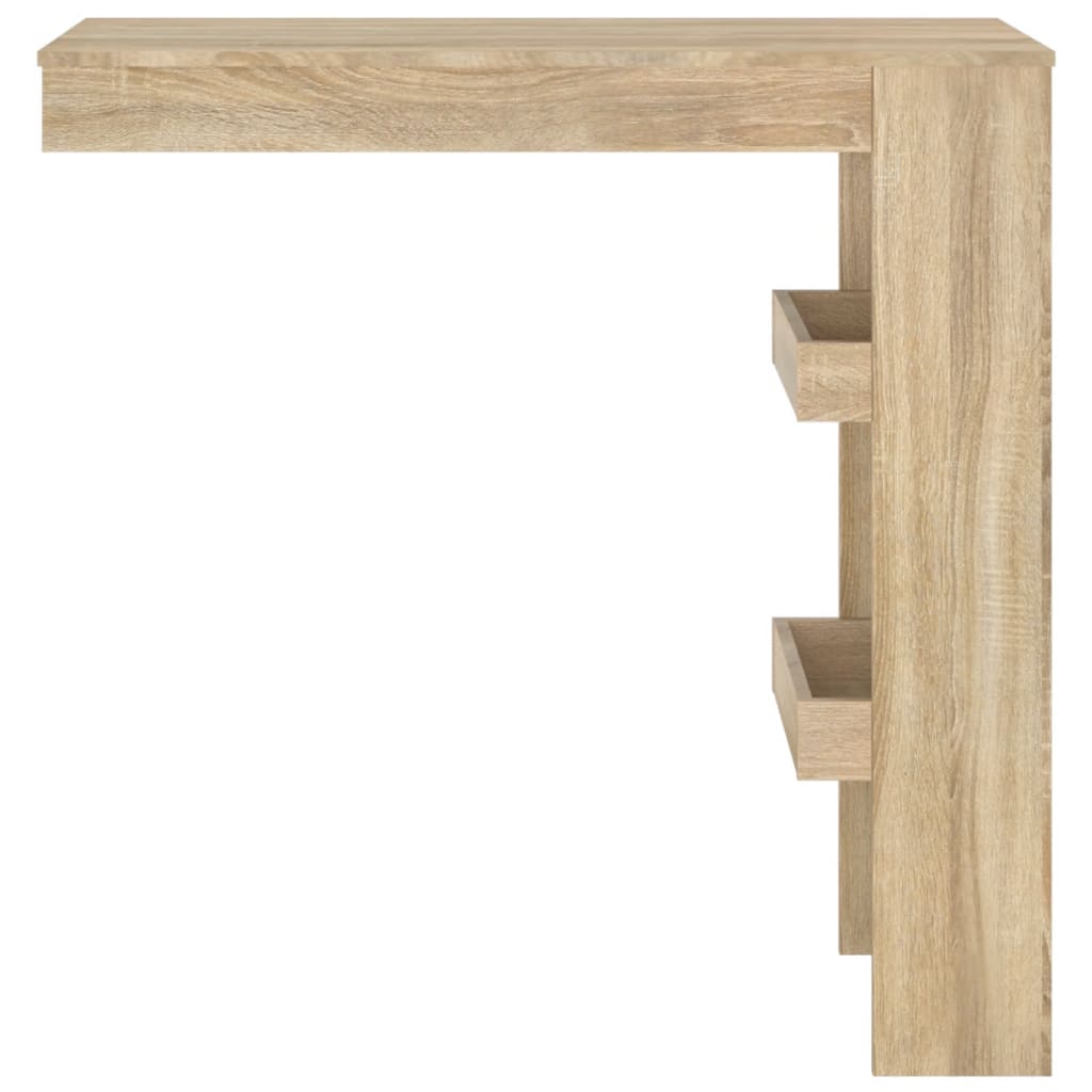 Table de bar murale 102x45x103,5 cm bois fini