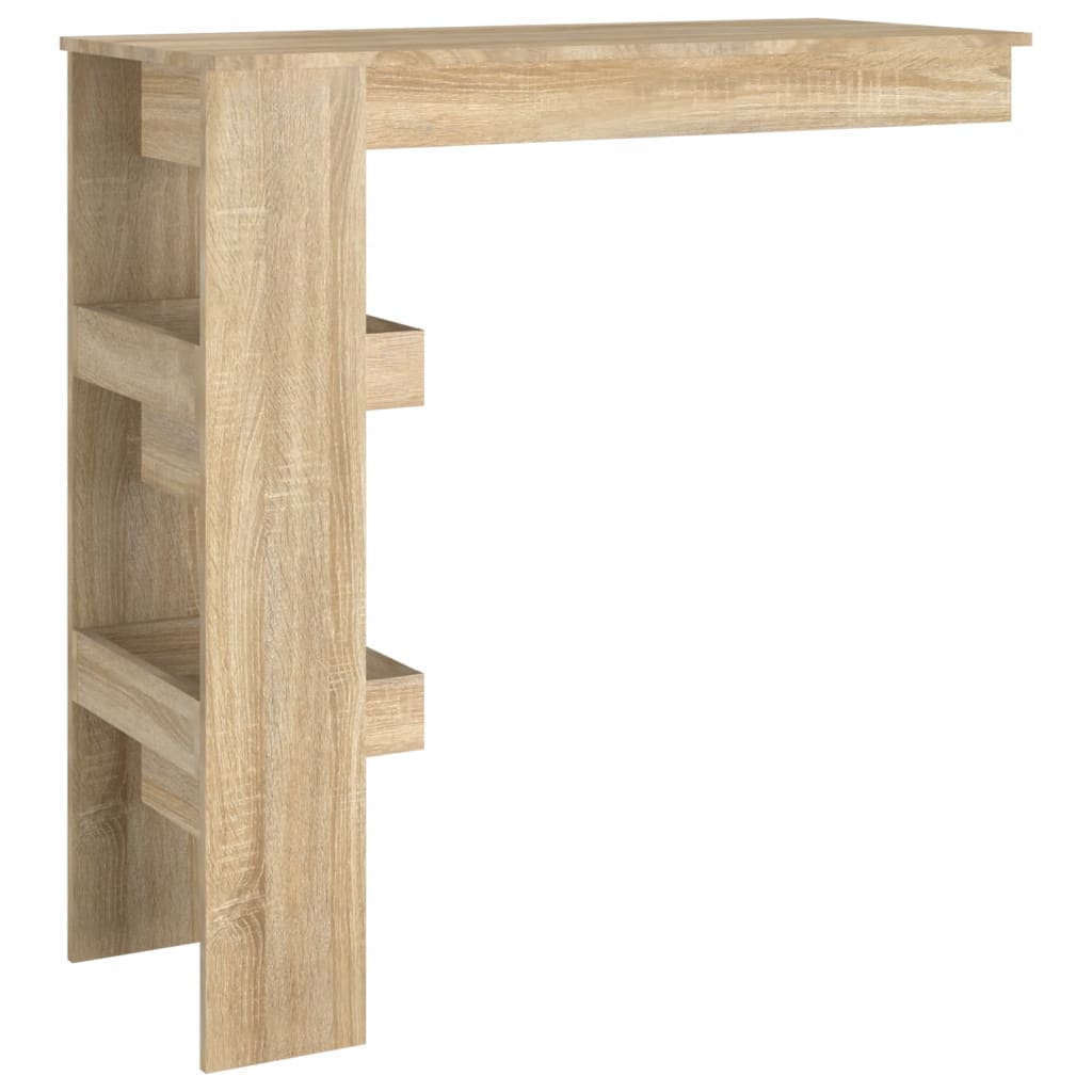 Table de bar murale 102x45x103,5 cm bois fini