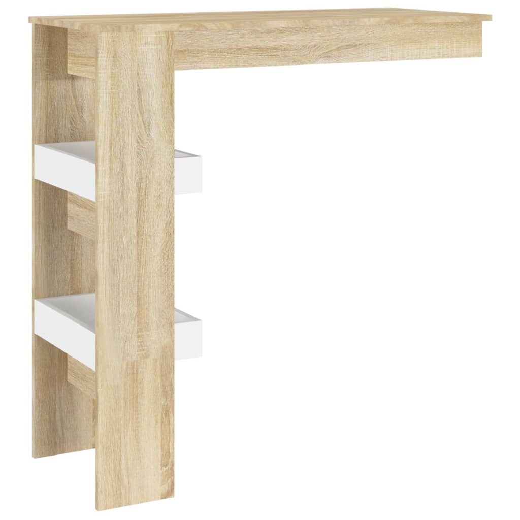 Bartafel wandgemonteerd 102x45x103,5 cm bewerkt hout