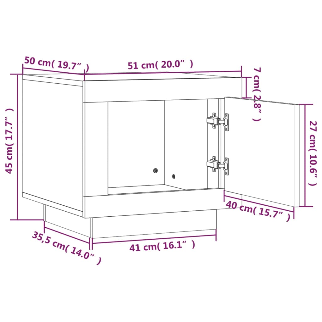 Table basse 51x50x45 cm en bois travaillé