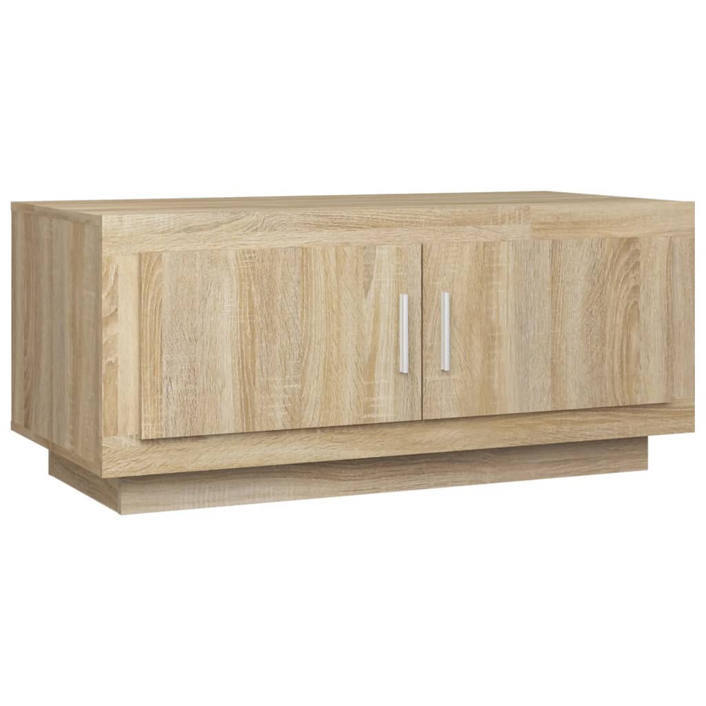 Table basse 102x50x45 cm en bois travaillé