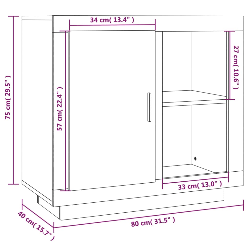 Buffet 80x40x75 cm