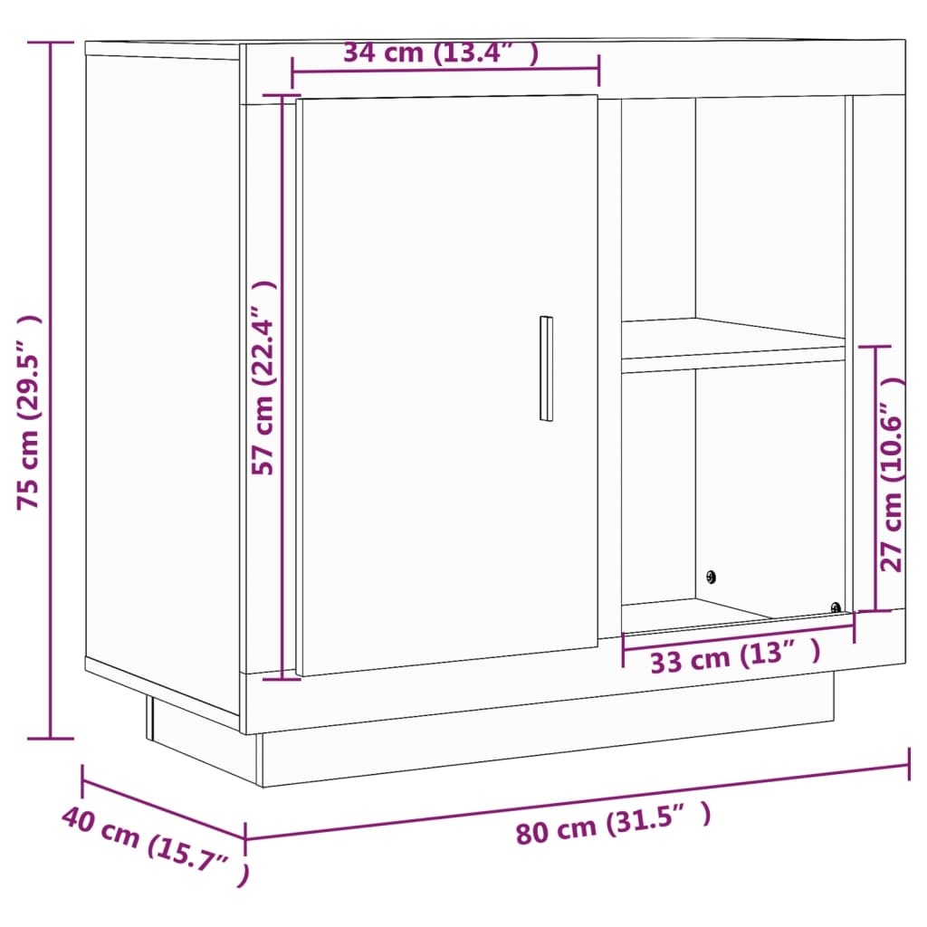 Buffet 80x40x75 cm