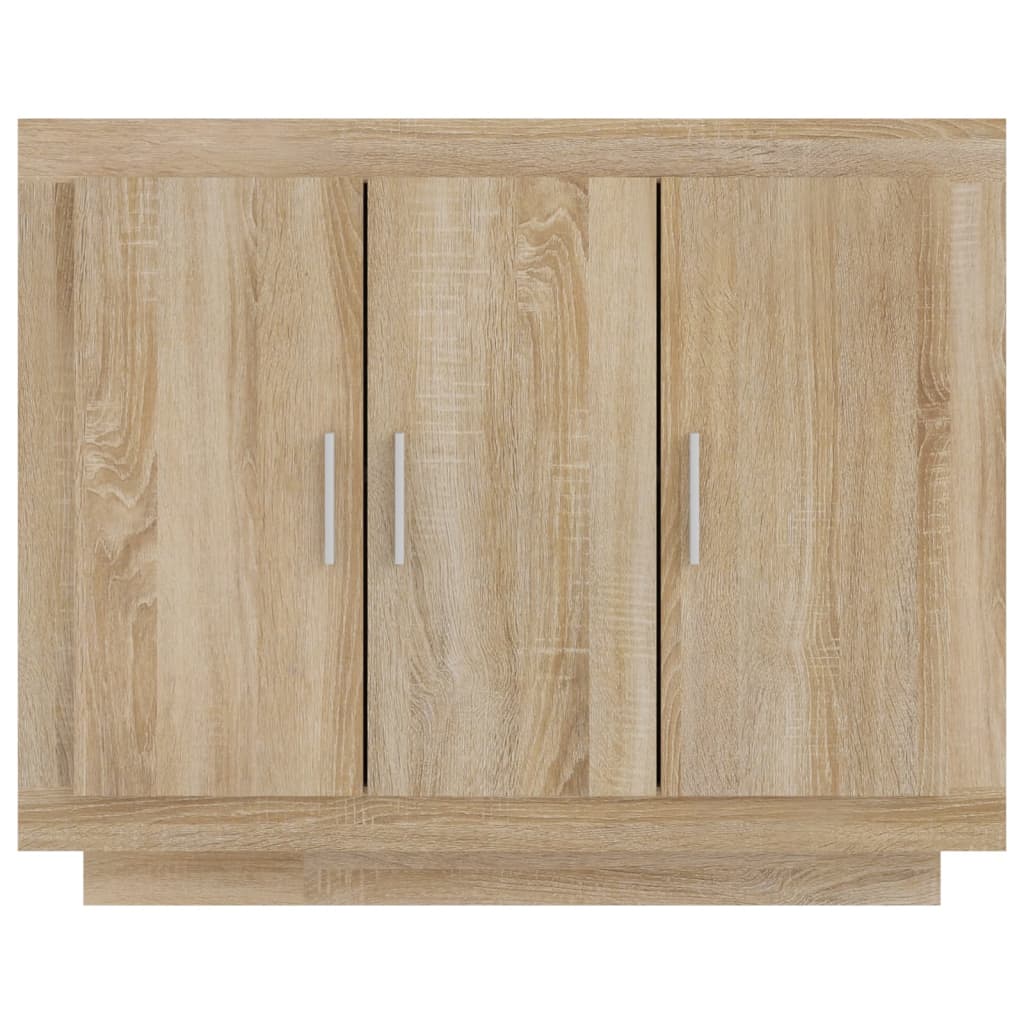 Dressoir 92x35x75 cm bewerkt hout eikenkleurig