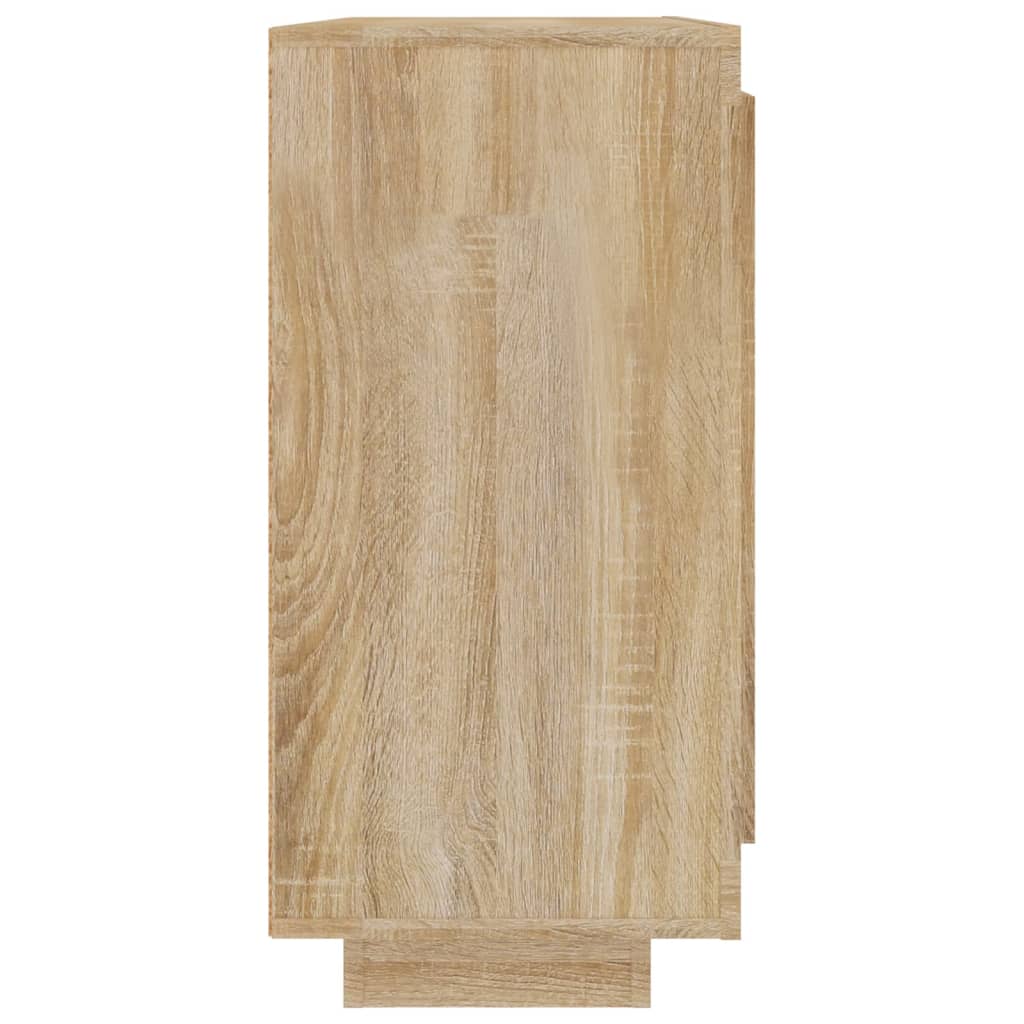 Dressoir 92x35x75 cm bewerkt hout eikenkleurig