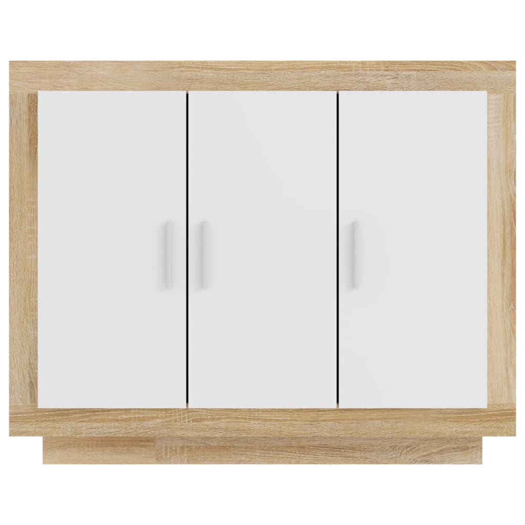 Dressoir 92x35x75 cm bewerkt hout eikenkleurig