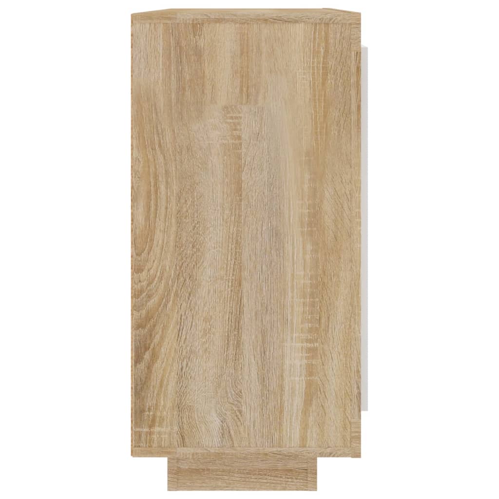 Dressoir 92x35x75 cm bewerkt hout eikenkleurig