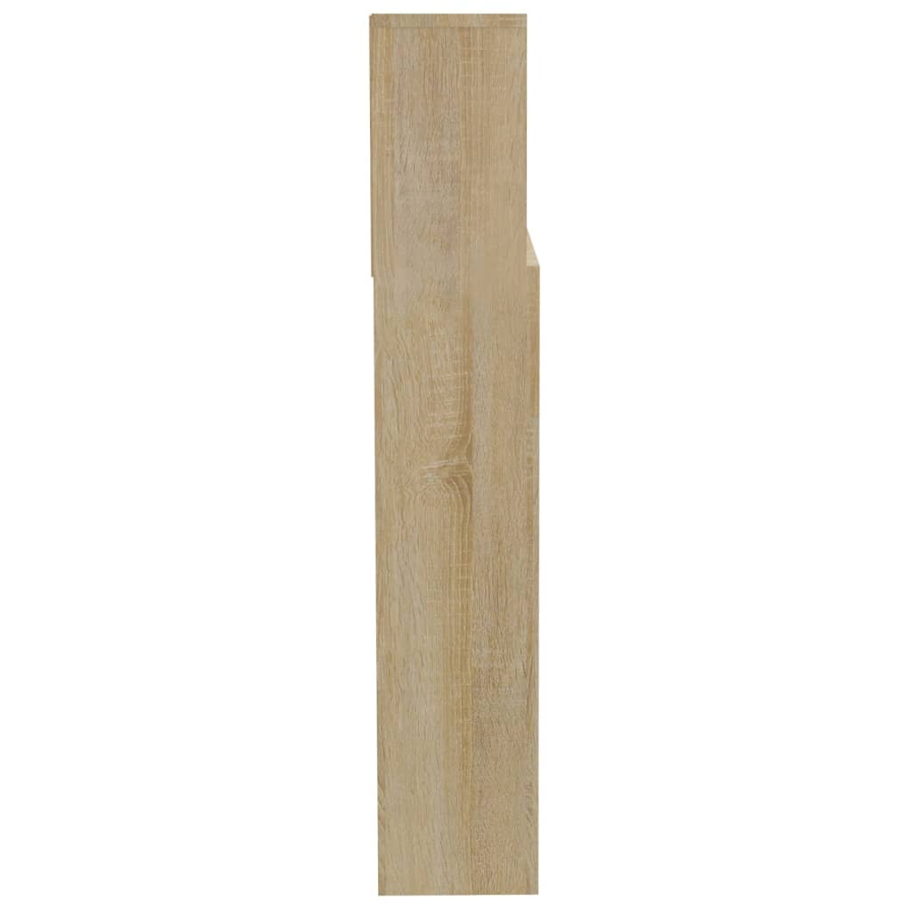 Hoofdbordkast 200x19x103,5 cm bewerkt hout oud houtkleurig