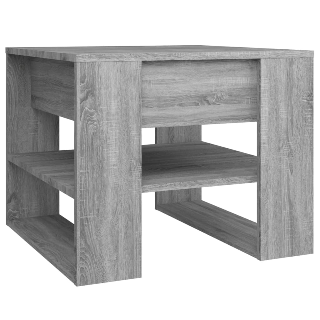 Table basse 55,5x55x45 cm en bois travaillé