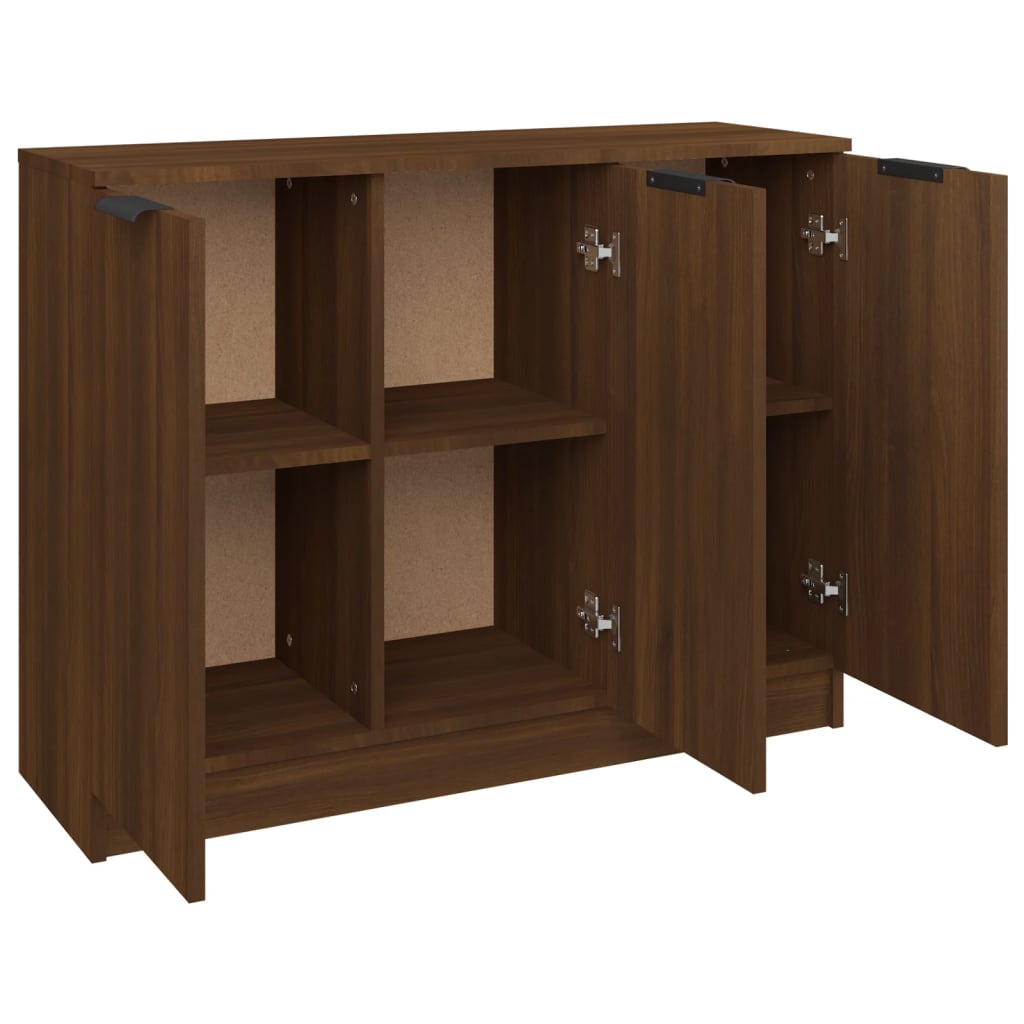 Dressoir 90,5x30x70 cm bewerkt hout oud houtkleurig