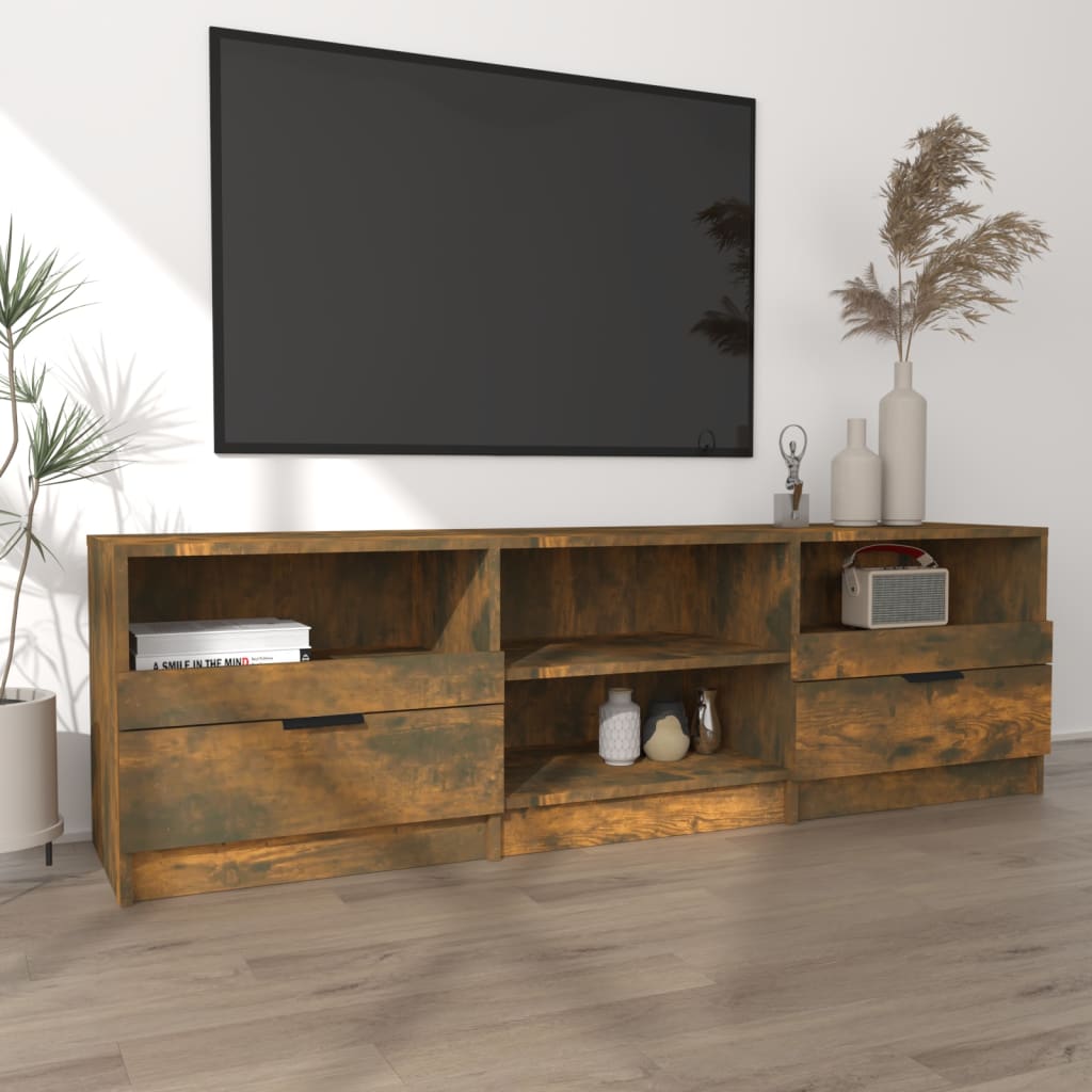 Meuble TV 150x33,5x45 cm ouvré en bois couleur chêne