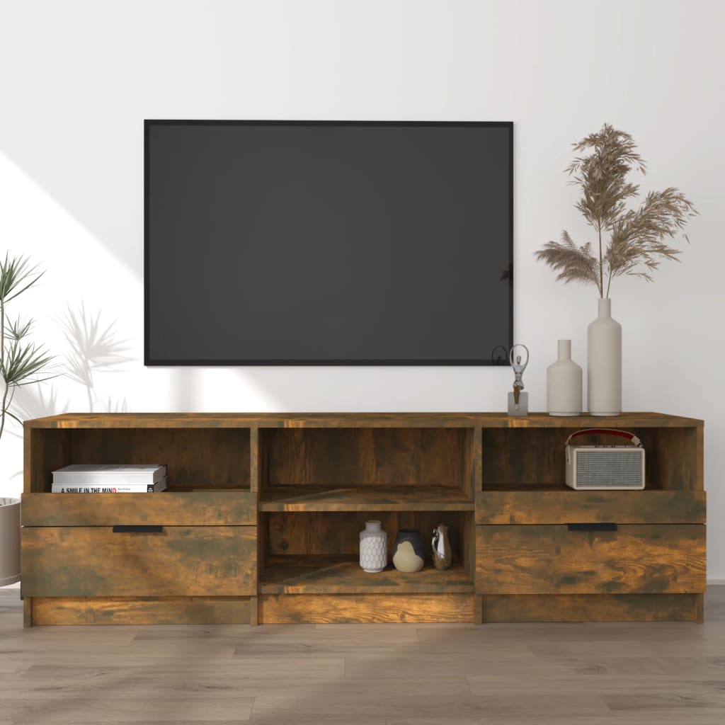 Meuble TV 150x33,5x45 cm ouvré en bois couleur chêne