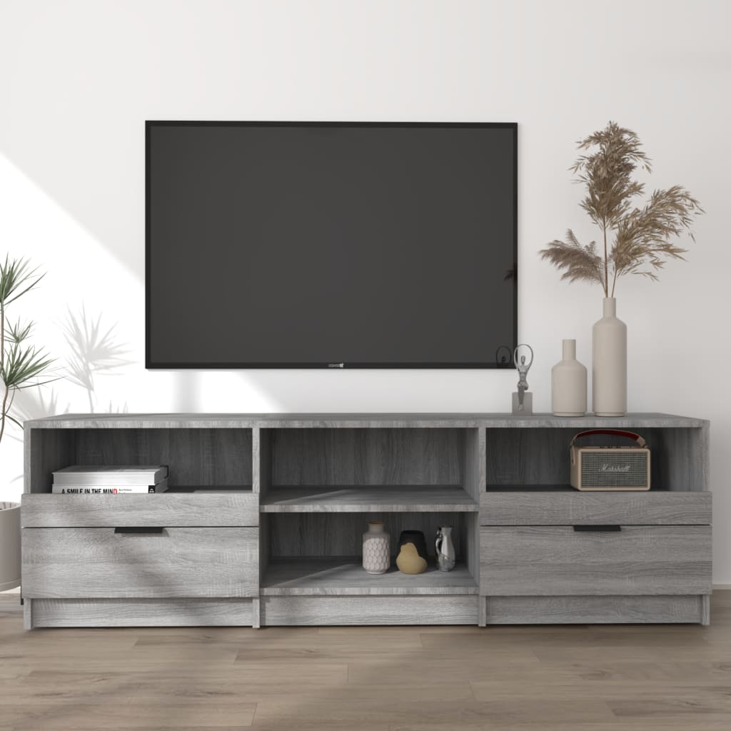 Meuble TV 150x33,5x45 cm ouvré en bois couleur chêne