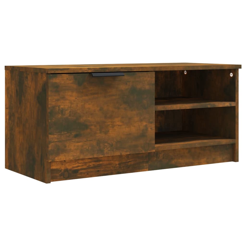 Meuble TV 80x35x36,5 cm en bois travaillé