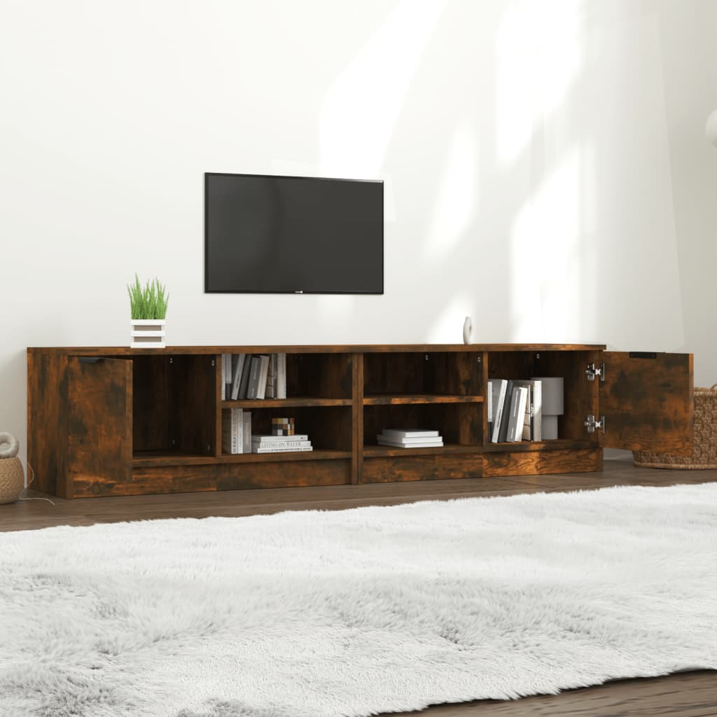 Meuble TV 80x35x36,5 cm en bois travaillé