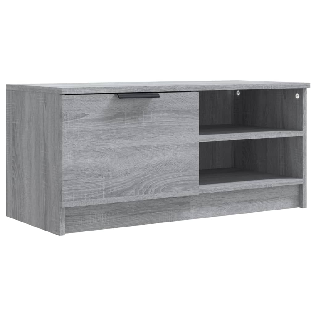 Meuble TV 80x35x36,5 cm en bois travaillé