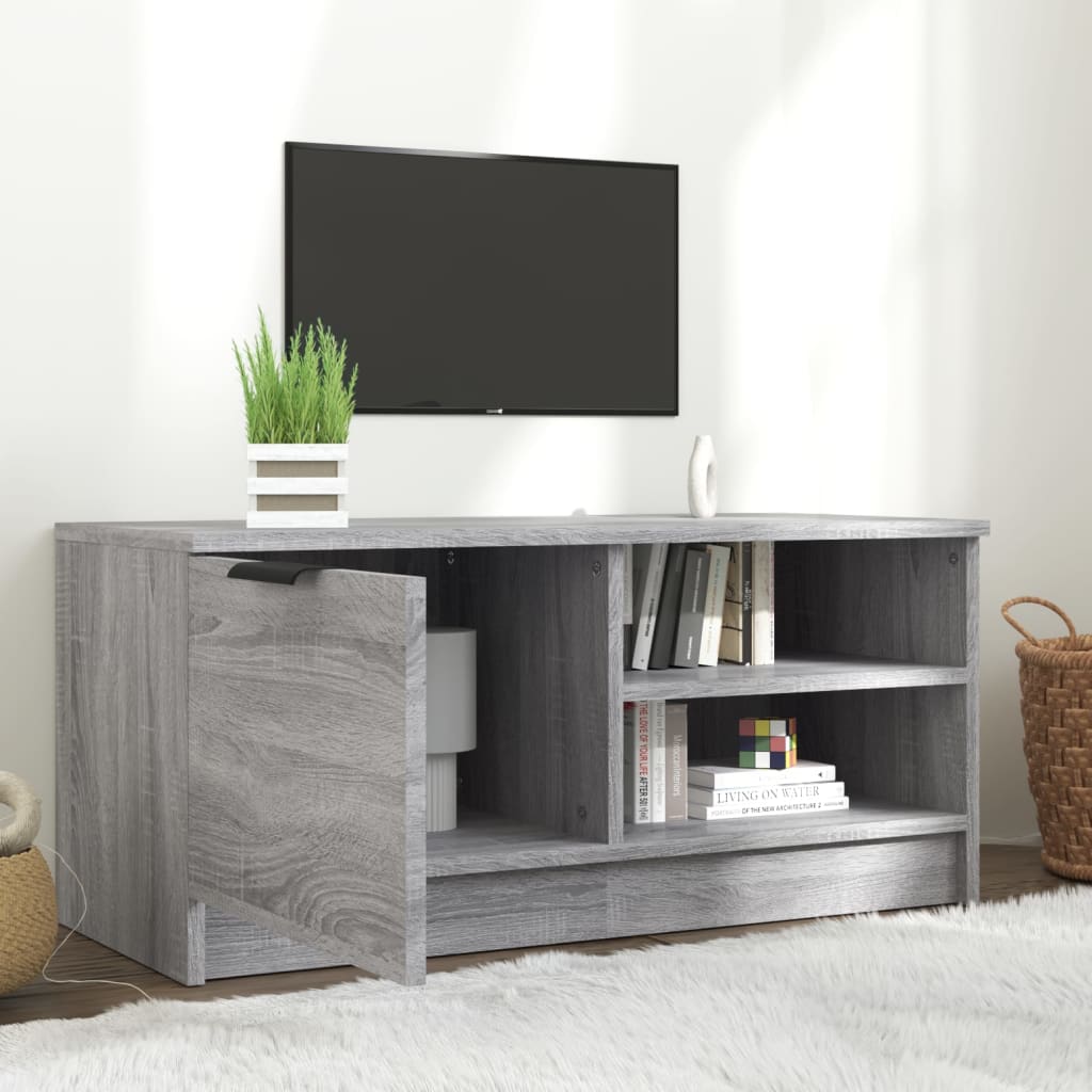 Meuble TV 80x35x36,5 cm en bois travaillé