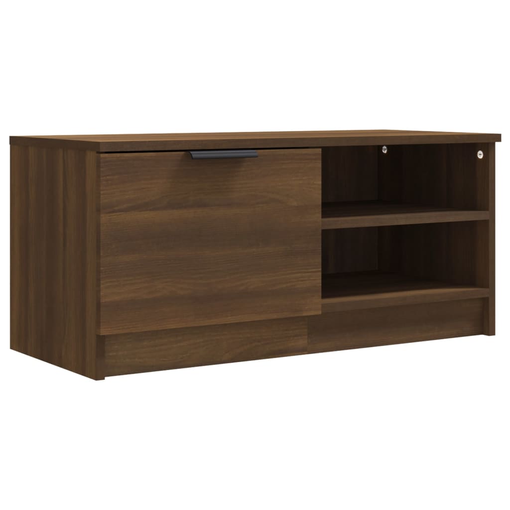 Meuble TV 80x35x36,5 cm en bois travaillé