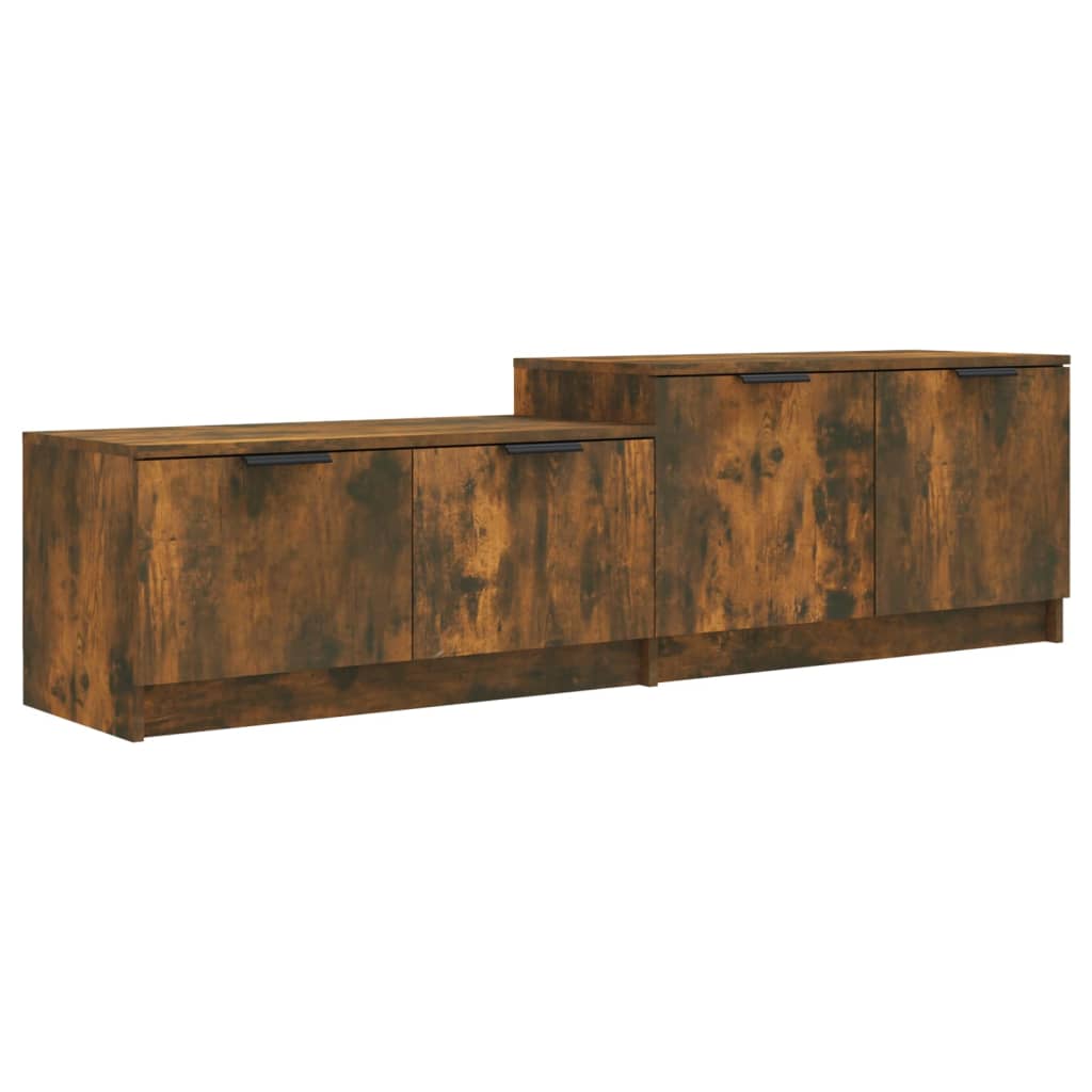 Meuble TV 158,5x36x45 cm finition bois couleur chêne marron