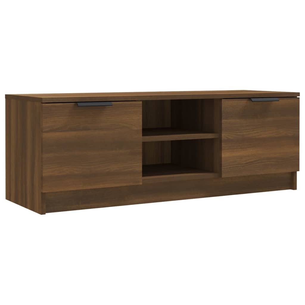 Tv-meubel 102x35x36,5 cm bewerkt hout eikenkleurig