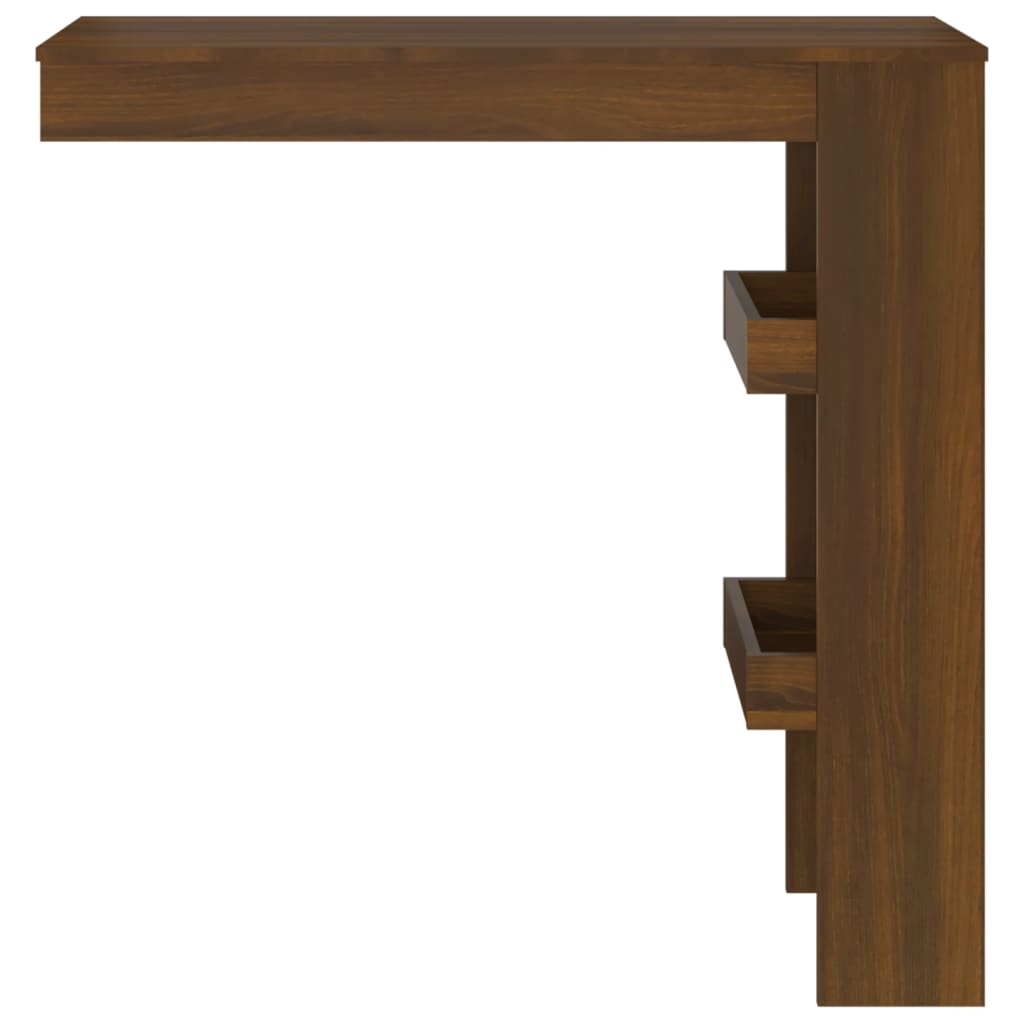 Table de bar murale 102x45x103,5 cm bois fini