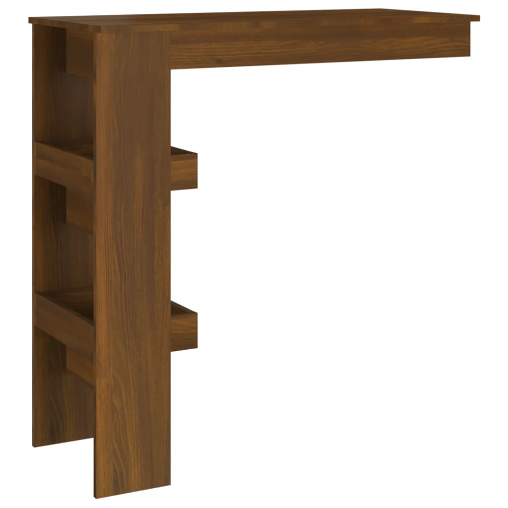 Table de bar murale 102x45x103,5 cm bois fini