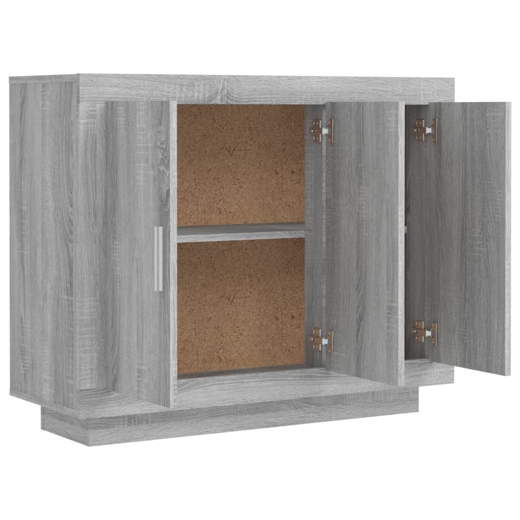 Dressoir 92x35x75 cm bewerkt hout eikenkleurig