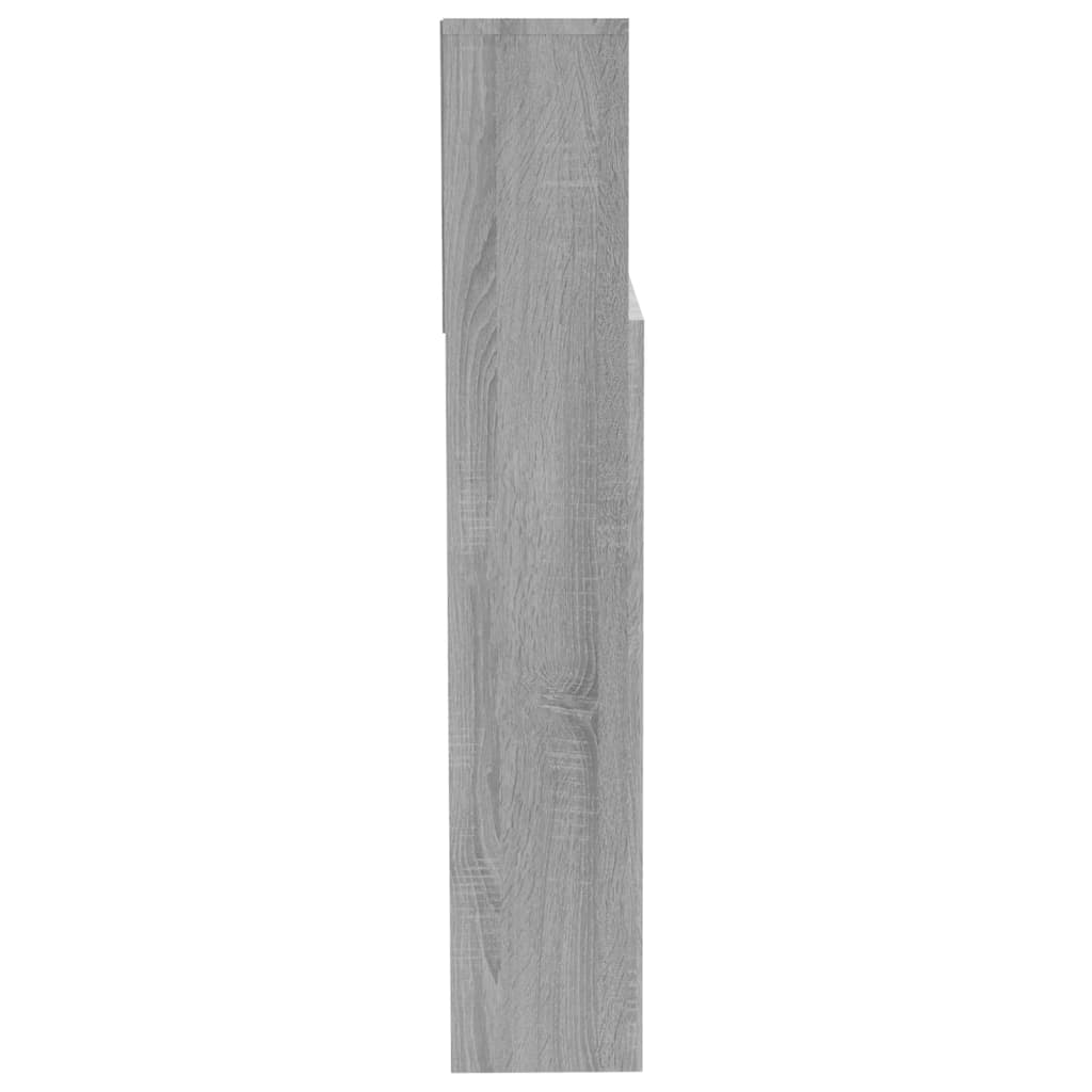 Hoofdbordkast 200x19x103,5 cm bewerkt hout oud houtkleurig